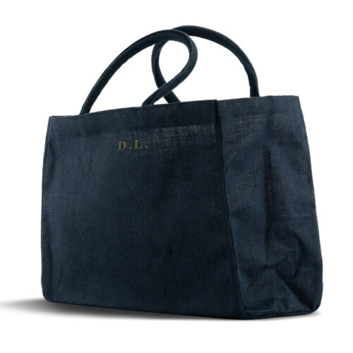 Donkerblauwe shopping bag